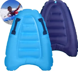 Inflatable Kids Booggy Board for Beach Travel,Adult Swimming Blow up Kick Board, Slip Slide Sled Board Raft Floating Mat with Handles Summer Water Fun Toys for Pool Beach Water Park