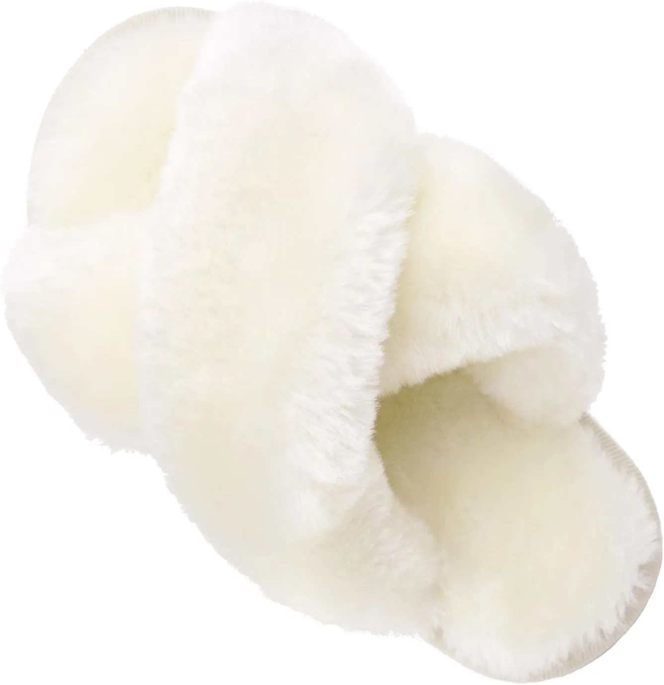 ISZPLUSH Girl's Fluffy Slippers Kids' Fuzzy Slippers Slide Sandals Leopard Tie Dye Cross Band Plush Open Toe Slip on House Bedroom Slippers