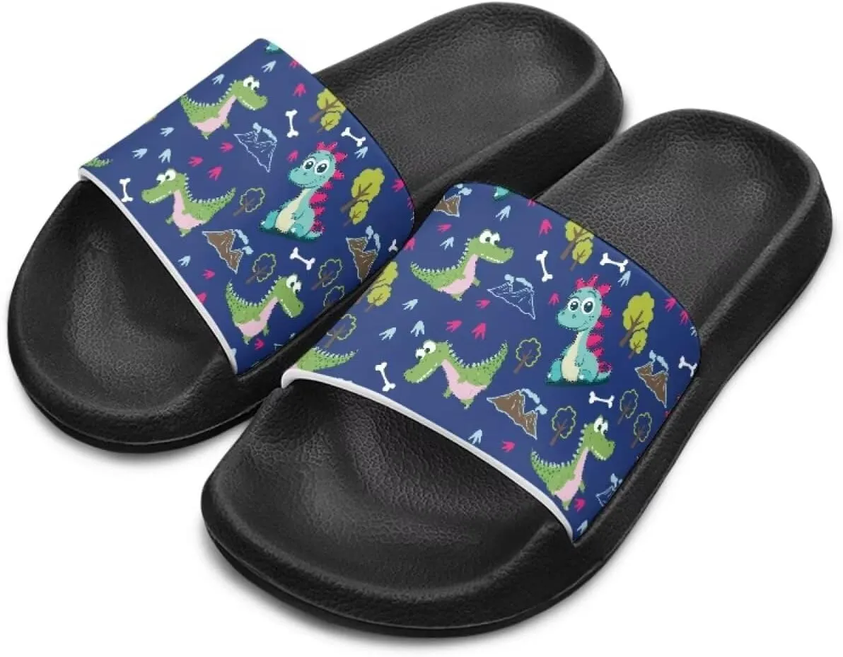 Jeiento Kids Slides for Boy Girl Soft Comfort Children Home Shoes Non-Slip Novelty Open Toe Sandal Youth Shower Shoes