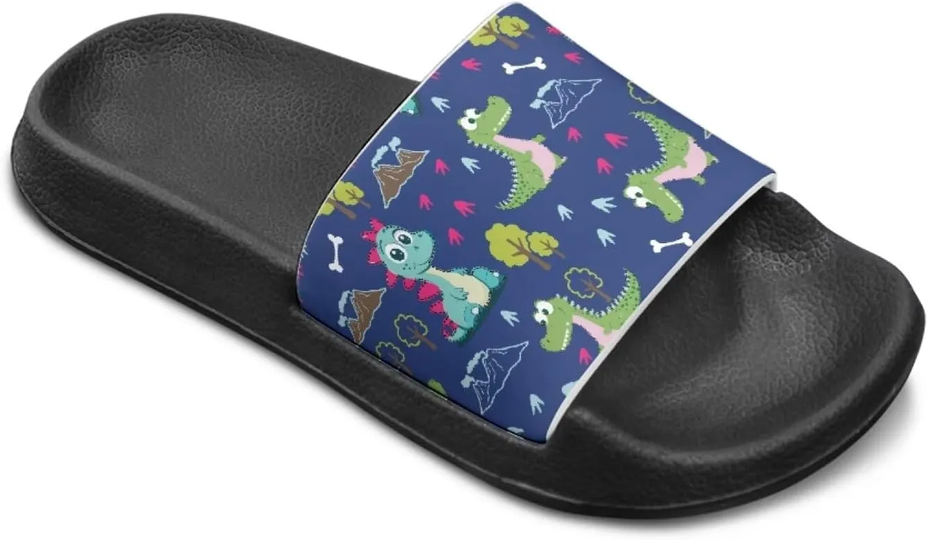 Jeiento Kids Slides for Boy Girl Soft Comfort Children Home Shoes Non-Slip Novelty Open Toe Sandal Youth Shower Shoes