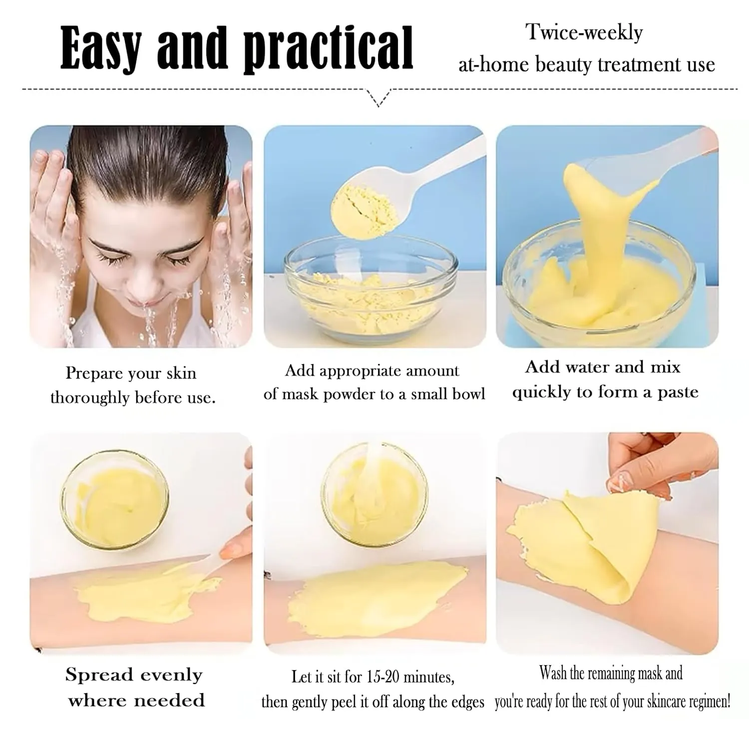 Jelly Mask for Facials Peel-Off Powder Hydrojelly Mask Peel Off Face Masks SkinCare Combination with Professional Skincare Spa Moisturizing & Hydrating 23 Fl Oz (Rose)