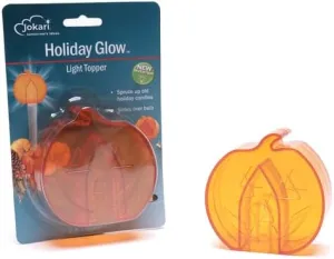 Jokari 4pk of Clip On Pumpkin Window Candle Toppers for Electric, Battery or Solar Operated Candles. Turn Standard Size Flameless Light Into Festive Holiday Decorations and Displays to Spread Cheer