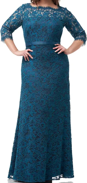 JS Collections Women's Short Sleeve Embroidered Midi