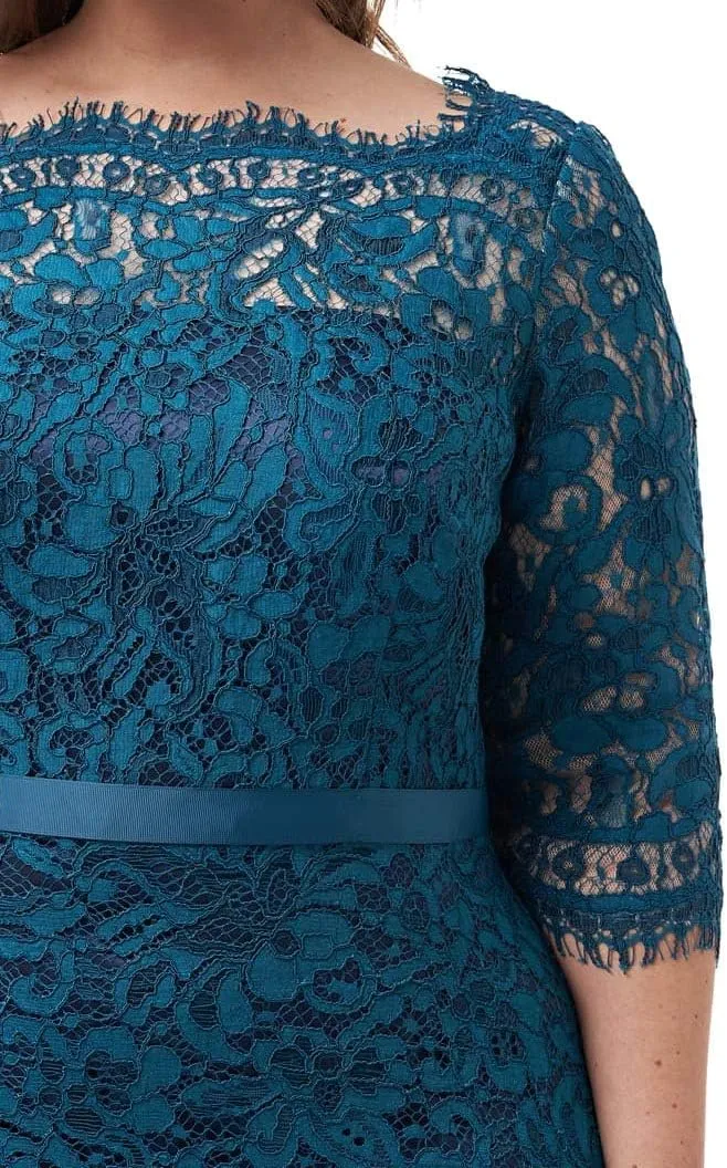 JS Collections Women's Short Sleeve Embroidered Midi