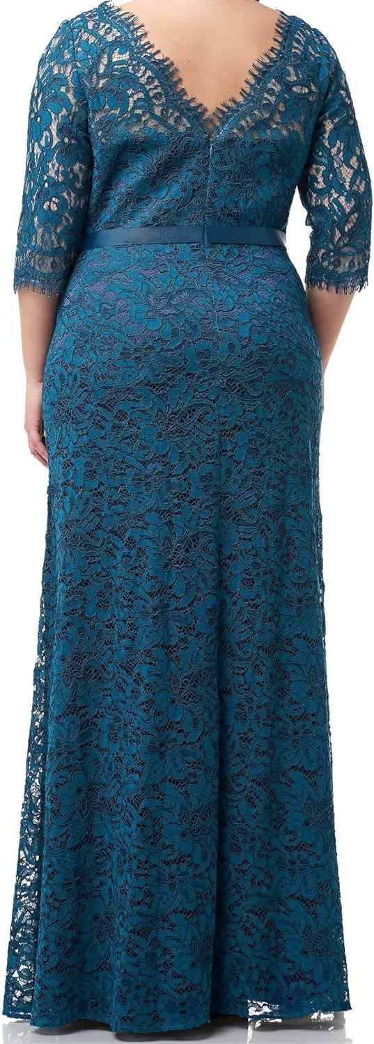 JS Collections Women's Short Sleeve Embroidered Midi
