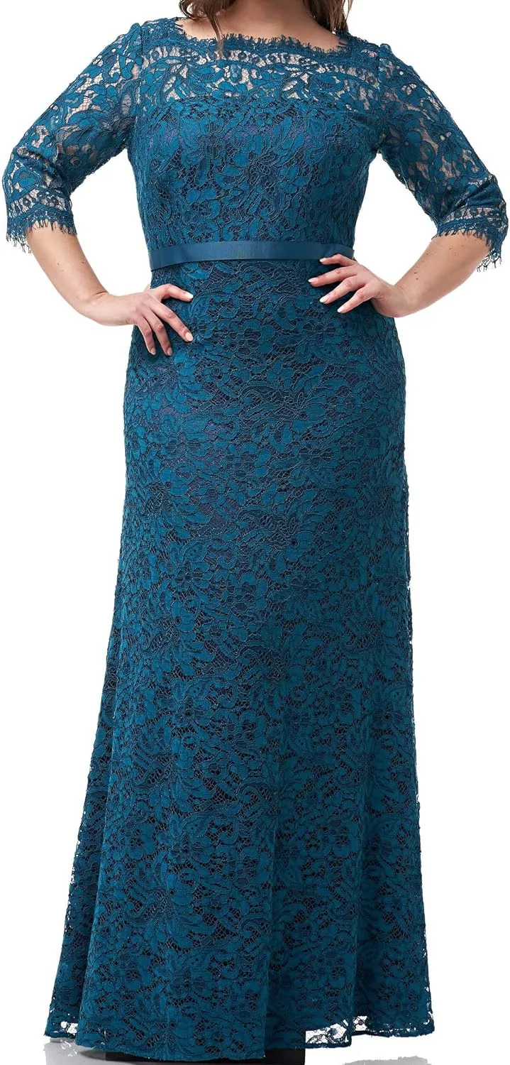 JS Collections Women's Short Sleeve Embroidered Midi