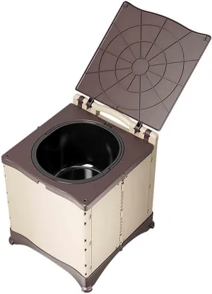 JUSHZ Camping Toilet Portable Toilets for Adults Portable Toilet Bags Bucket for Home Indoor Elderly Bedside Foldable Portable Outdoor Emergency Supplies for Cars Travel