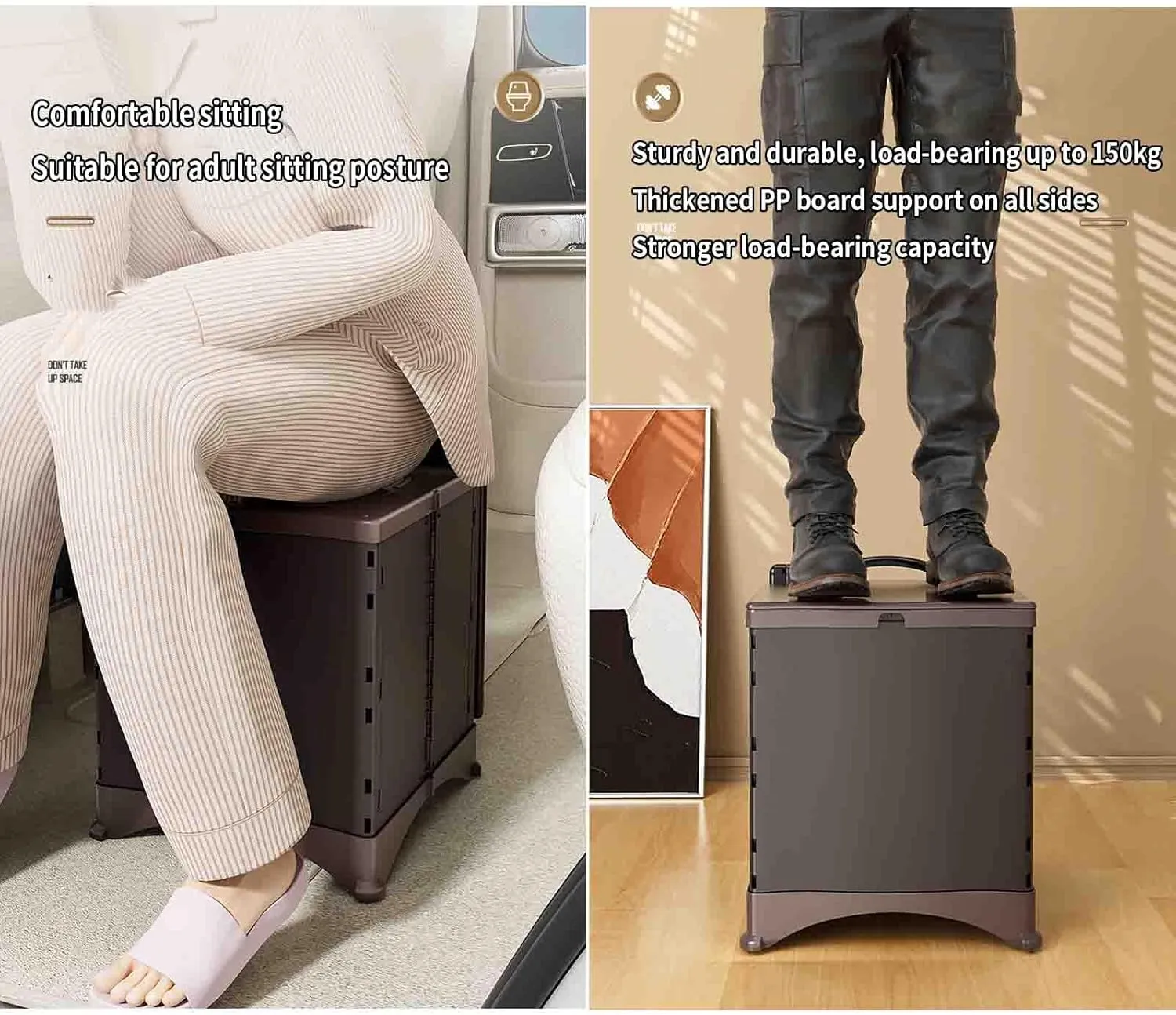 JUSHZ Camping Toilet Portable Toilets for Adults Portable Toilet Bags Bucket for Home Indoor Elderly Bedside Foldable Portable Outdoor Emergency Supplies for Cars Travel