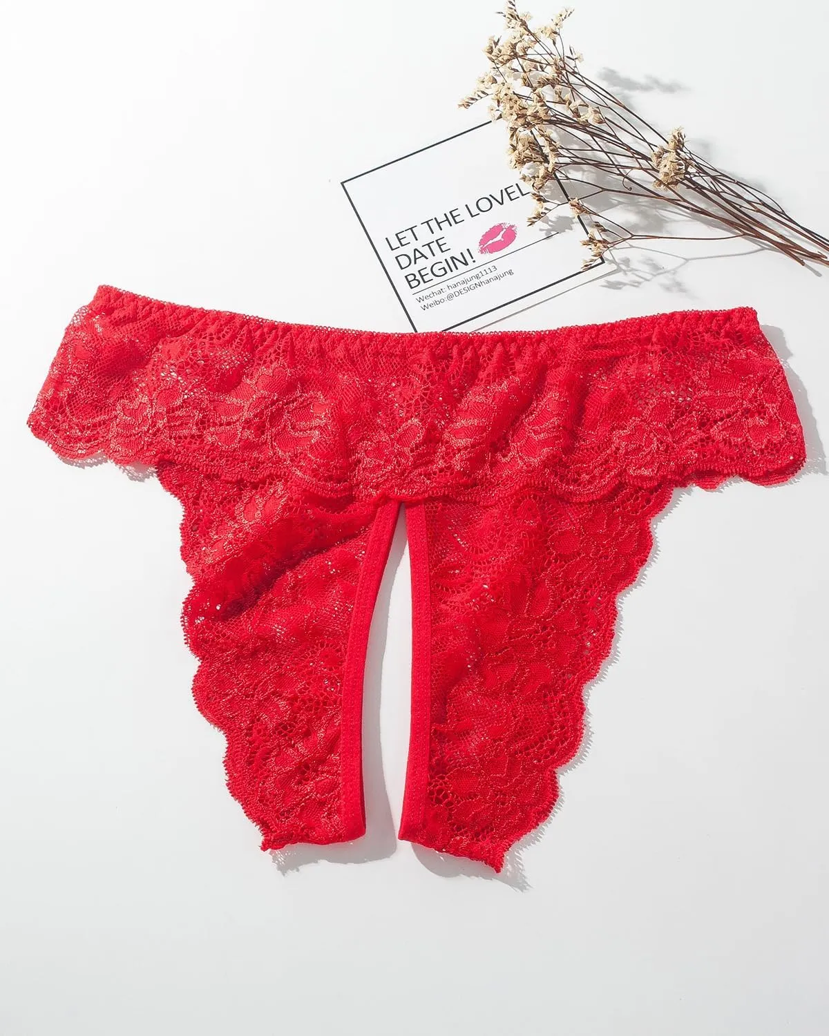 Justgoo Womens Sexy Thongs Lace Panties Underwear Low Rise Plus Size Underpants Pack of 5