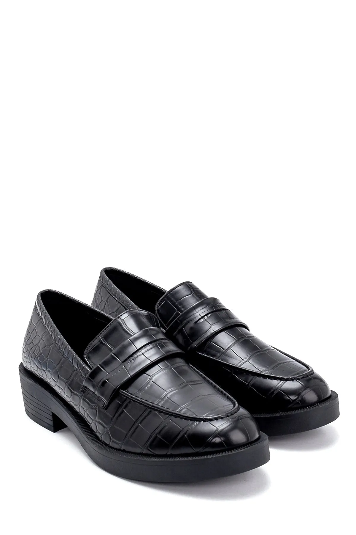 Kadın Kroko Desenli Loafer