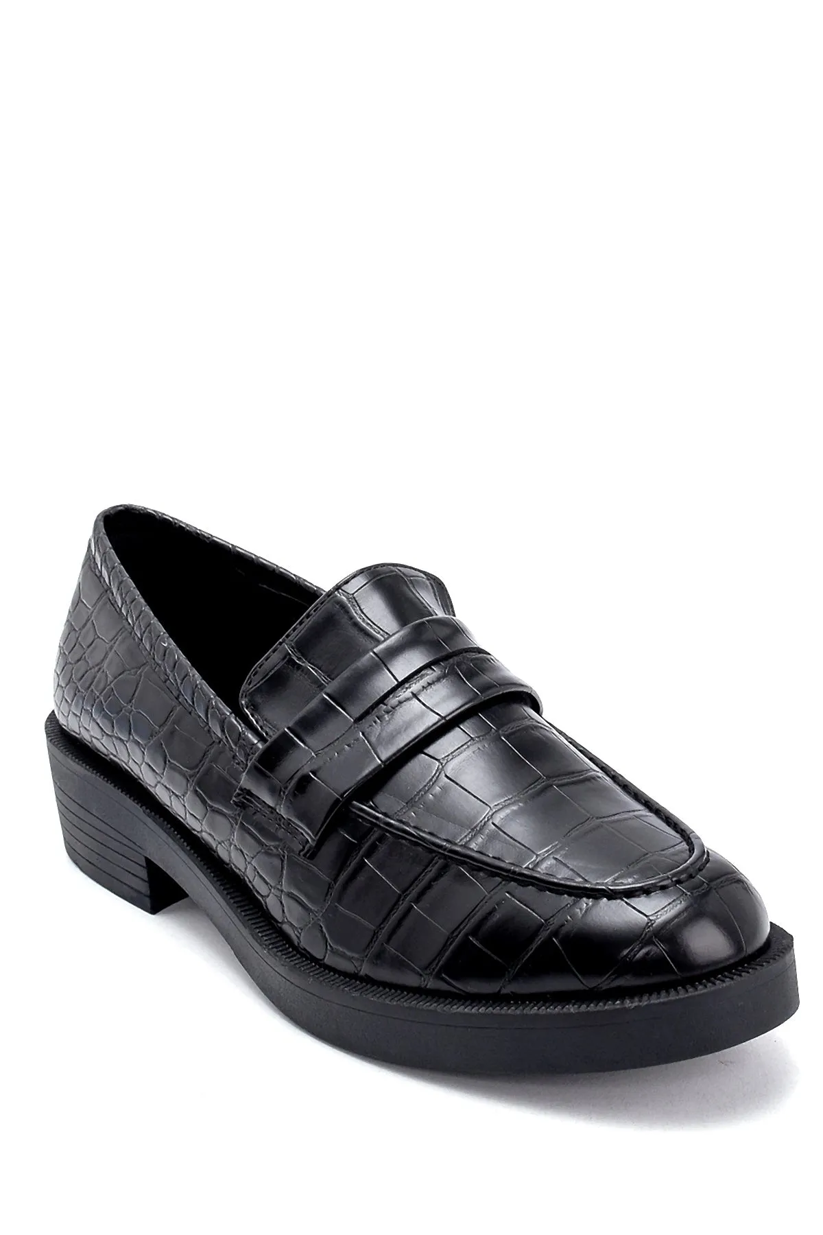 Kadın Kroko Desenli Loafer