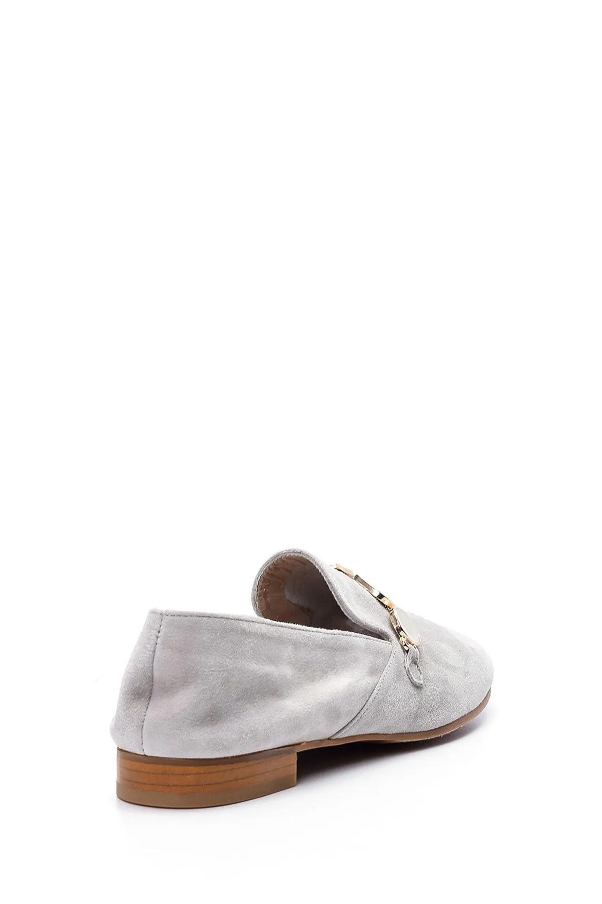 Kadın Taşlı Süet Loafer