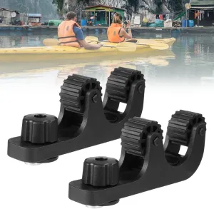 Kayak Paddle Holders 2-Pack, Track Mount Accessories for Fishing and Kayaks, Plastic Paddle Clips for Quick Setup