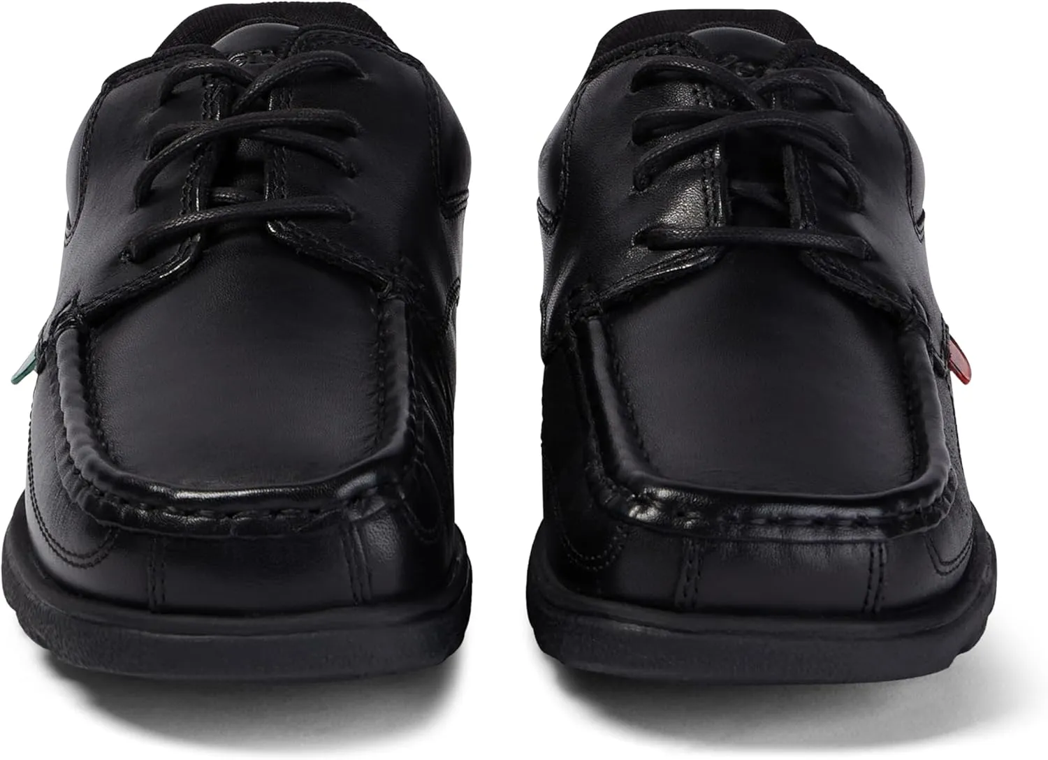 Kickers Boy's Fragma Lace Up Black Leather Shoes