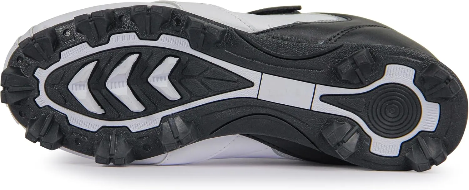 Kids Baseball Cleats - Youth Rubber Molded Softball Cleat - Boys Girls Low Top Athletic Shoes