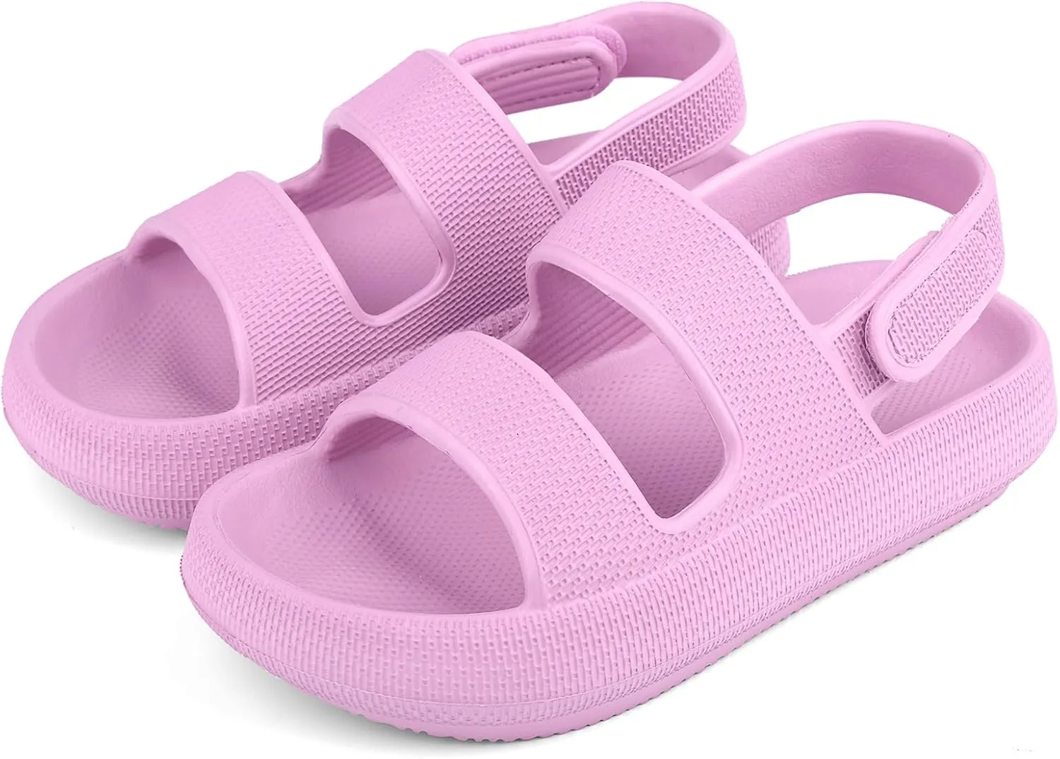 Kids Sandals Boys Girls Cloud Slide Sandals Open Toe Sports Sandals EVA Thick Sole Water Sandals with Hook and Loop Back Strap