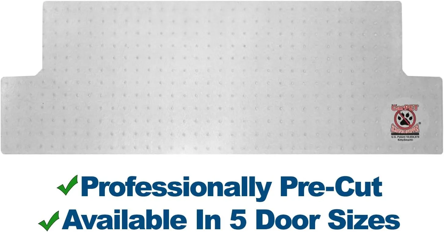 KittySmart Carpet Scratch Stopper-Stop Cats from Scratching Carpets at Doorways Instantly-PRECUT to Fit Your Door-Requires No Cutting or Modification-5 Year Warranty-Patented