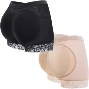 KIWI RATA Womens Seamless Butt Lifter Padded Lace Panties Enhancer Underwear
