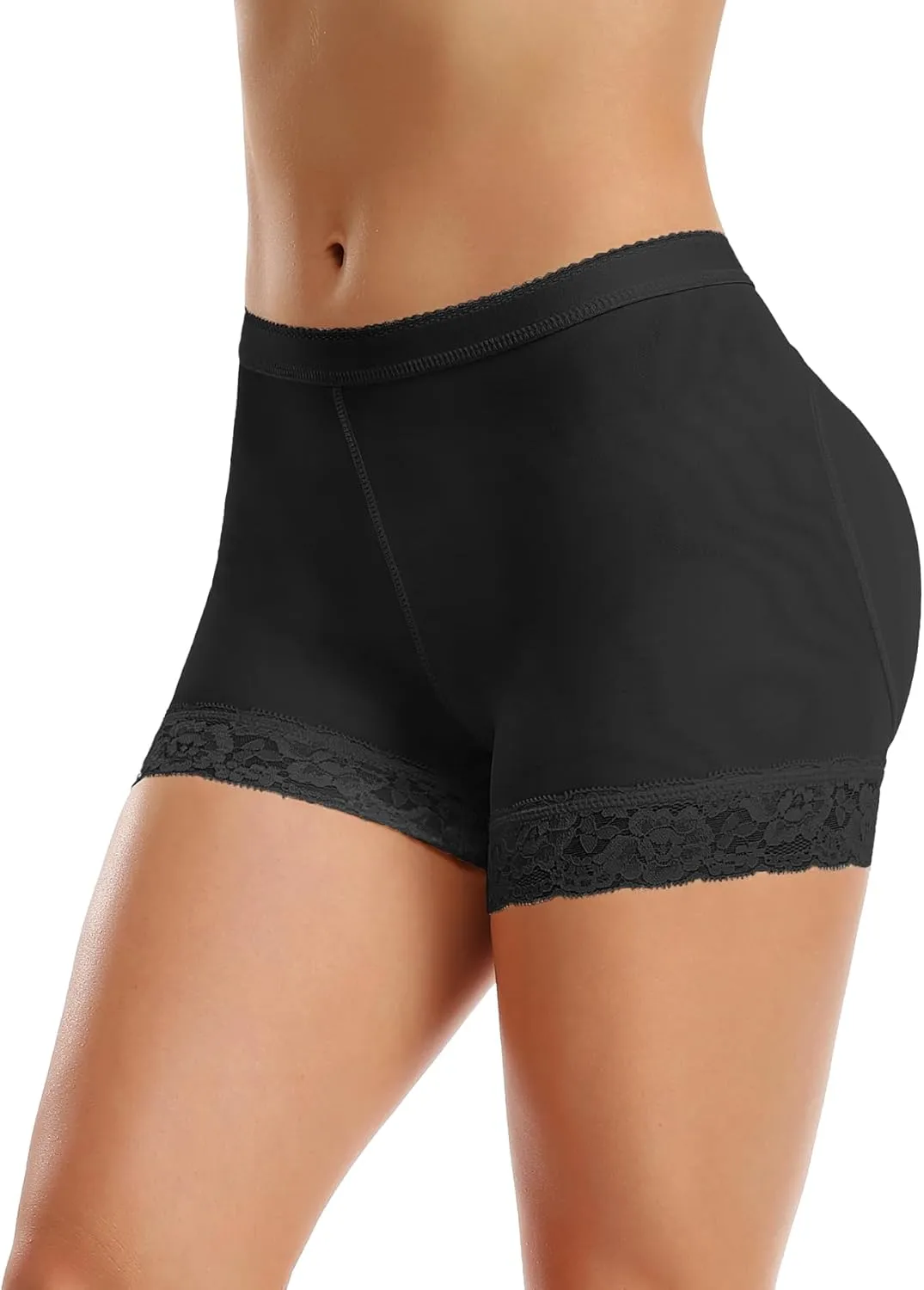 KIWI RATA Womens Seamless Butt Lifter Padded Lace Panties Enhancer Underwear