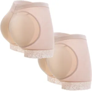 KIWI RATA Womens Seamless Butt Lifter Padded Lace Panties Enhancer Underwear