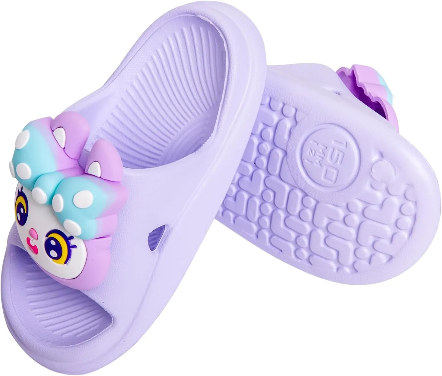 Knemksplanet Toddler Boys Girls Slippers Bunny Unicorn Pillow Sandals Summer Quick Dry Bathroom Slides Beach Water Non-Slip Kids Shower Shoes
