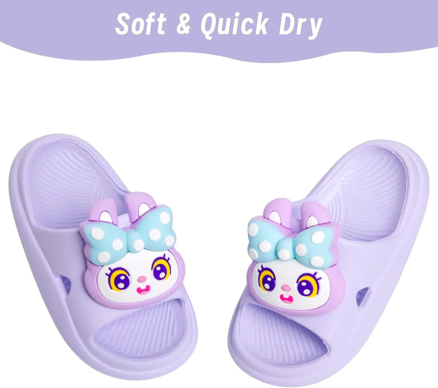 Knemksplanet Toddler Boys Girls Slippers Bunny Unicorn Pillow Sandals Summer Quick Dry Bathroom Slides Beach Water Non-Slip Kids Shower Shoes