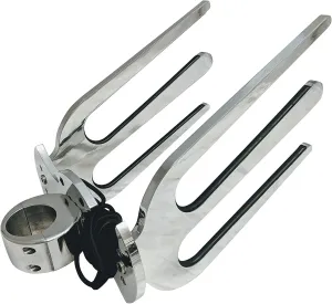 Krypt Towers Wakesurf Rack for Tower, Surfboard Rack for Boat, Holds 2 x Wakesurf Boards, Polished Aluminum Wakeboard Rack, Fits Clamp Tubing Sizes-1 3/4", 1 7/8", 2", 2 1/4", 2 3/8", 2 1/2"