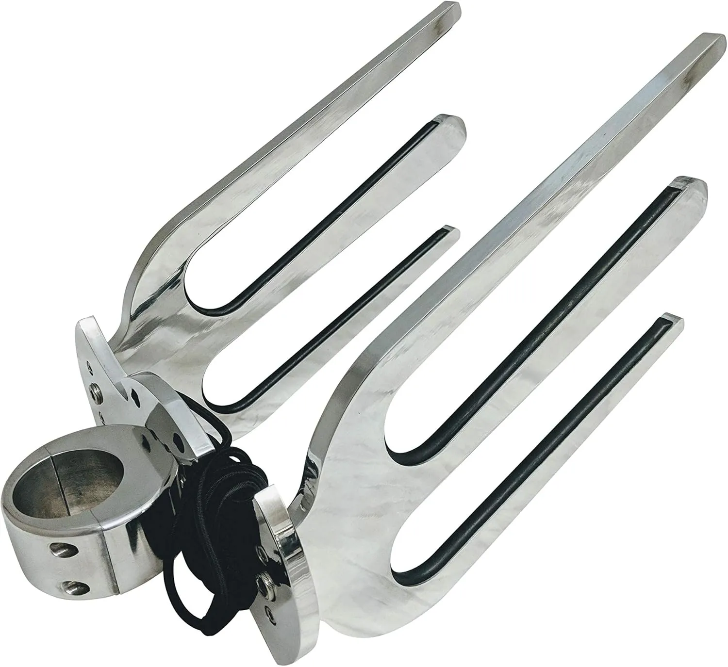 Krypt Towers Wakesurf Rack for Tower, Surfboard Rack for Boat, Holds 2 x Wakesurf Boards, Polished Aluminum Wakeboard Rack, Fits Clamp Tubing Sizes-1 3/4", 1 7/8", 2", 2 1/4", 2 3/8", 2 1/2"