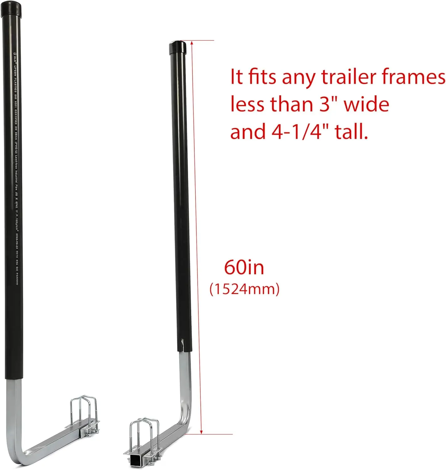 KUAFU Boat Trailer Guide Poles with PVC Pipes for Ski Boat Fishing Boat or Sailboat Trailer Compatible with Frames up to 3" w x 4-1/4" H