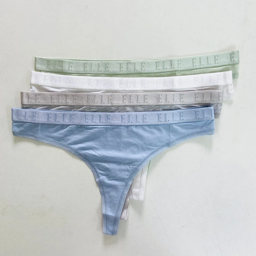 Ladies Cotton Stretch Low Rise Thong