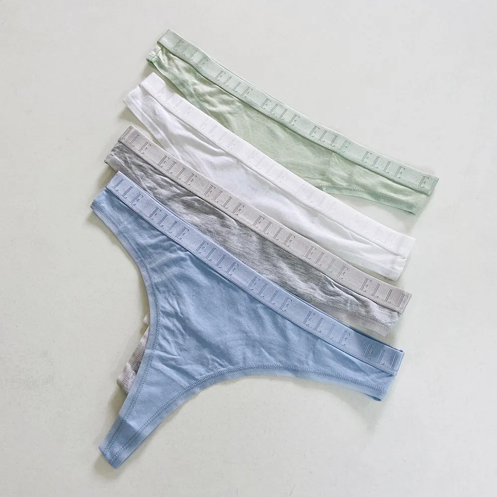 Ladies Cotton Stretch Low Rise Thong