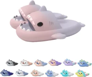 LELEBEAR Sharklas Originales Kids, Sharky Chanclas,Kids Shark Slides,Summer Cloud Shark Slippers Non-Slip Open Toe Sandals