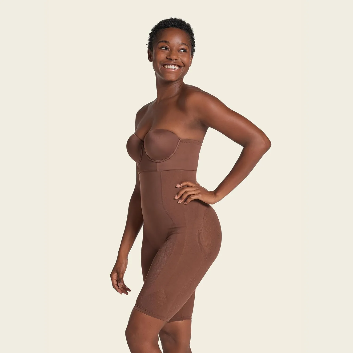 Leonisa High Waisted Shapewear Shorts for Women – Tummy Control Shaper Shorts, Invisible Butt Lifter Body Shaper