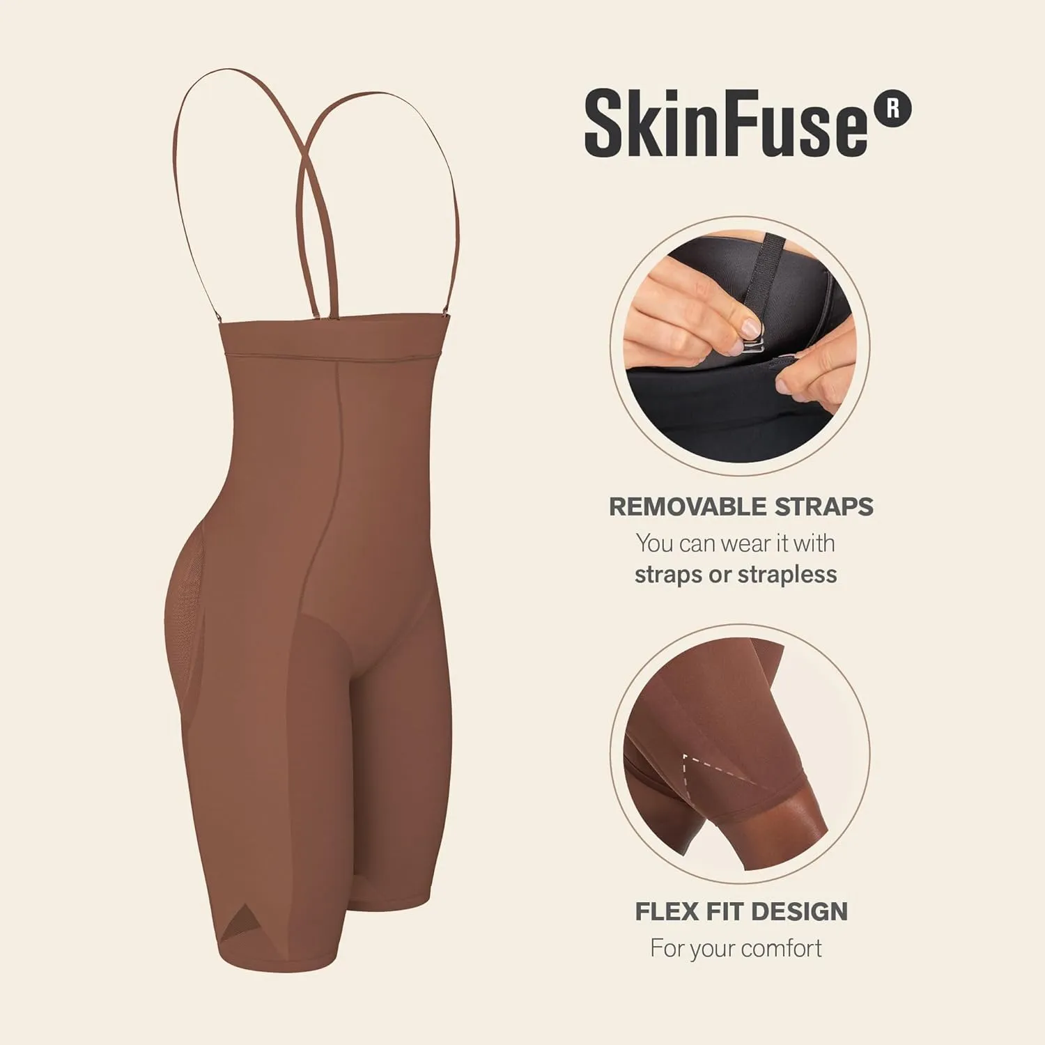 Leonisa High Waisted Shapewear Shorts for Women – Tummy Control Shaper Shorts, Invisible Butt Lifter Body Shaper