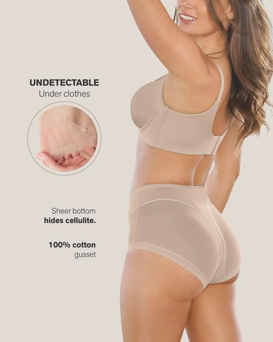 Leonisa Invisible High Waisted Tummy Control Underwear - Shapewear Panties For Women