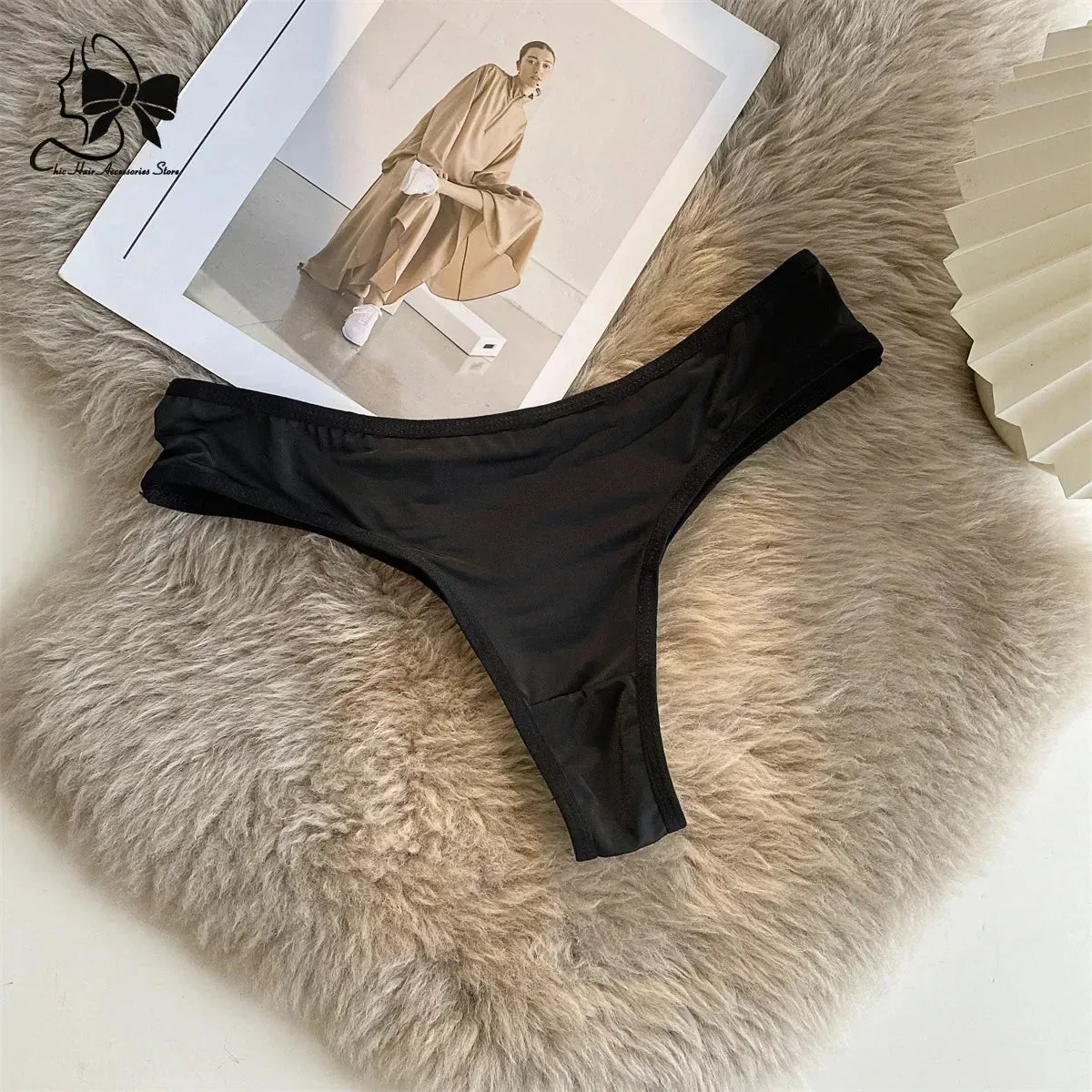 Leopard Lace Low Waist Thong