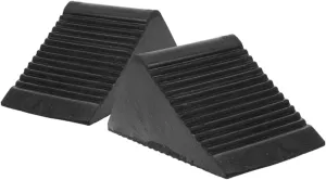 LIFKOME 2pcs Anti-Rolling Backstop Tires Chock Blocks Wheel Chocks for Cars Stair Wedge Motorcycle Wheel Chock Boat Trailer Wheel Chocks Boat Wheel Chocks Parking Bumpers Black Rubber