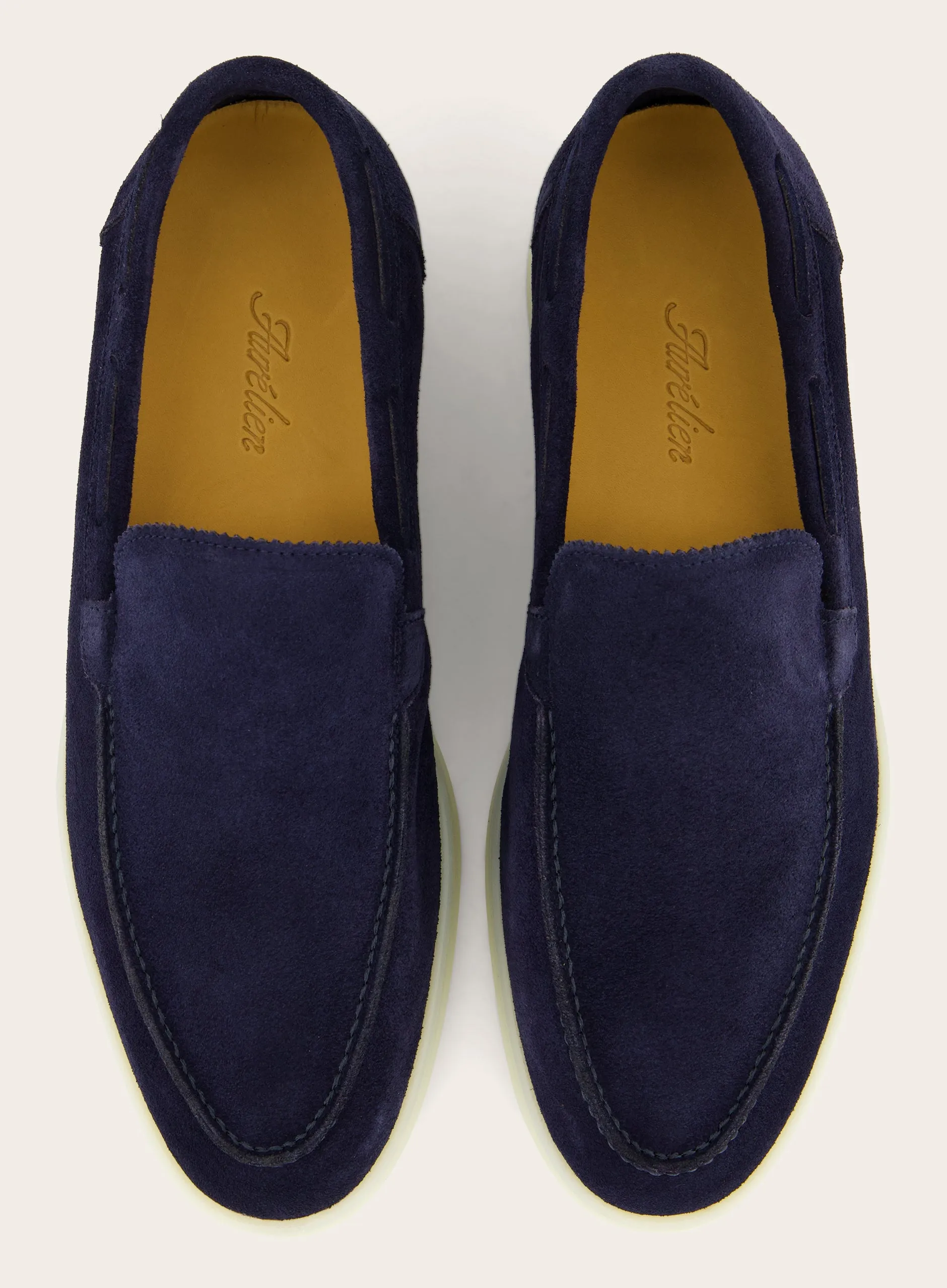 Loafers van suède
