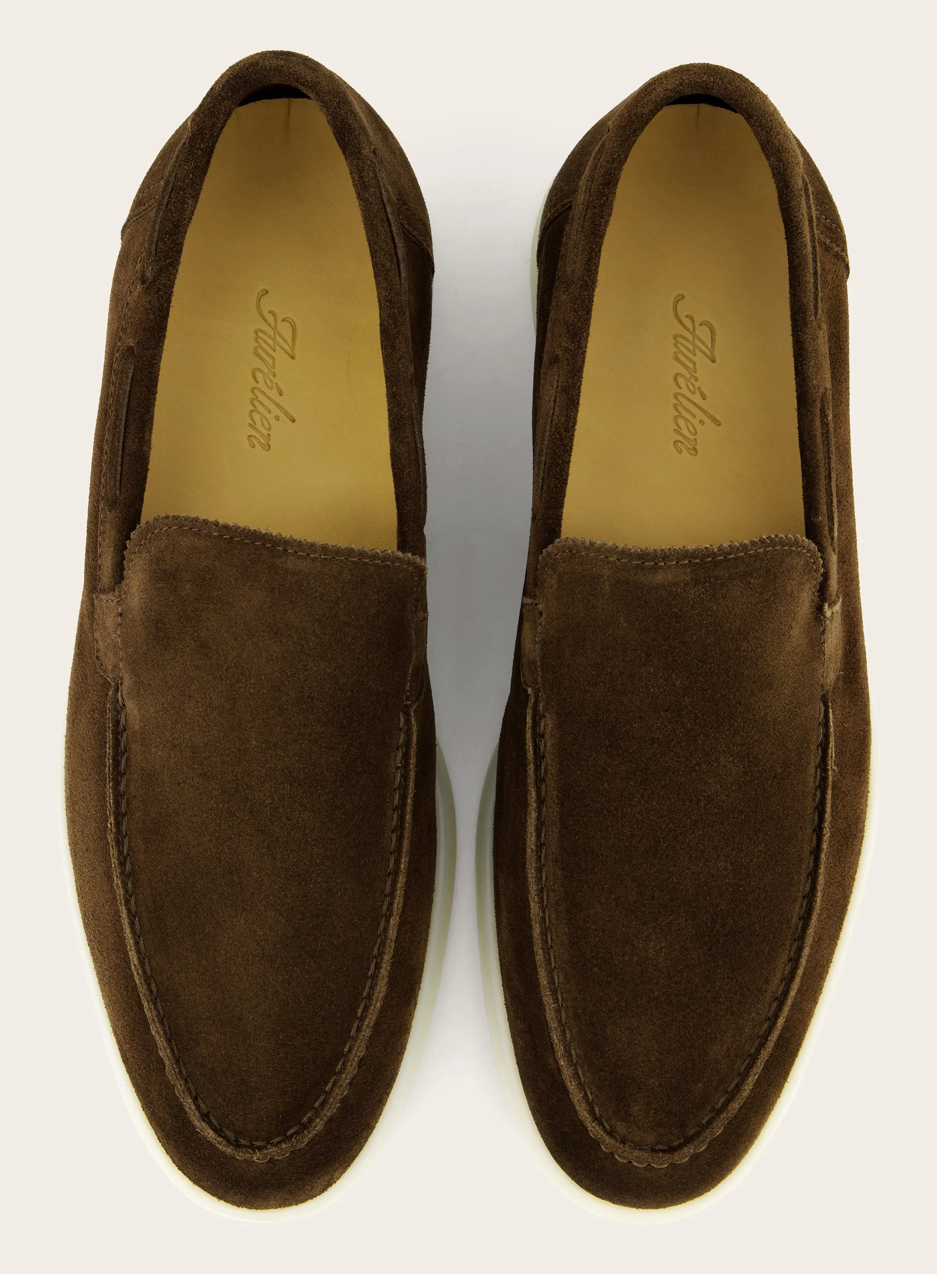 Loafers van suède