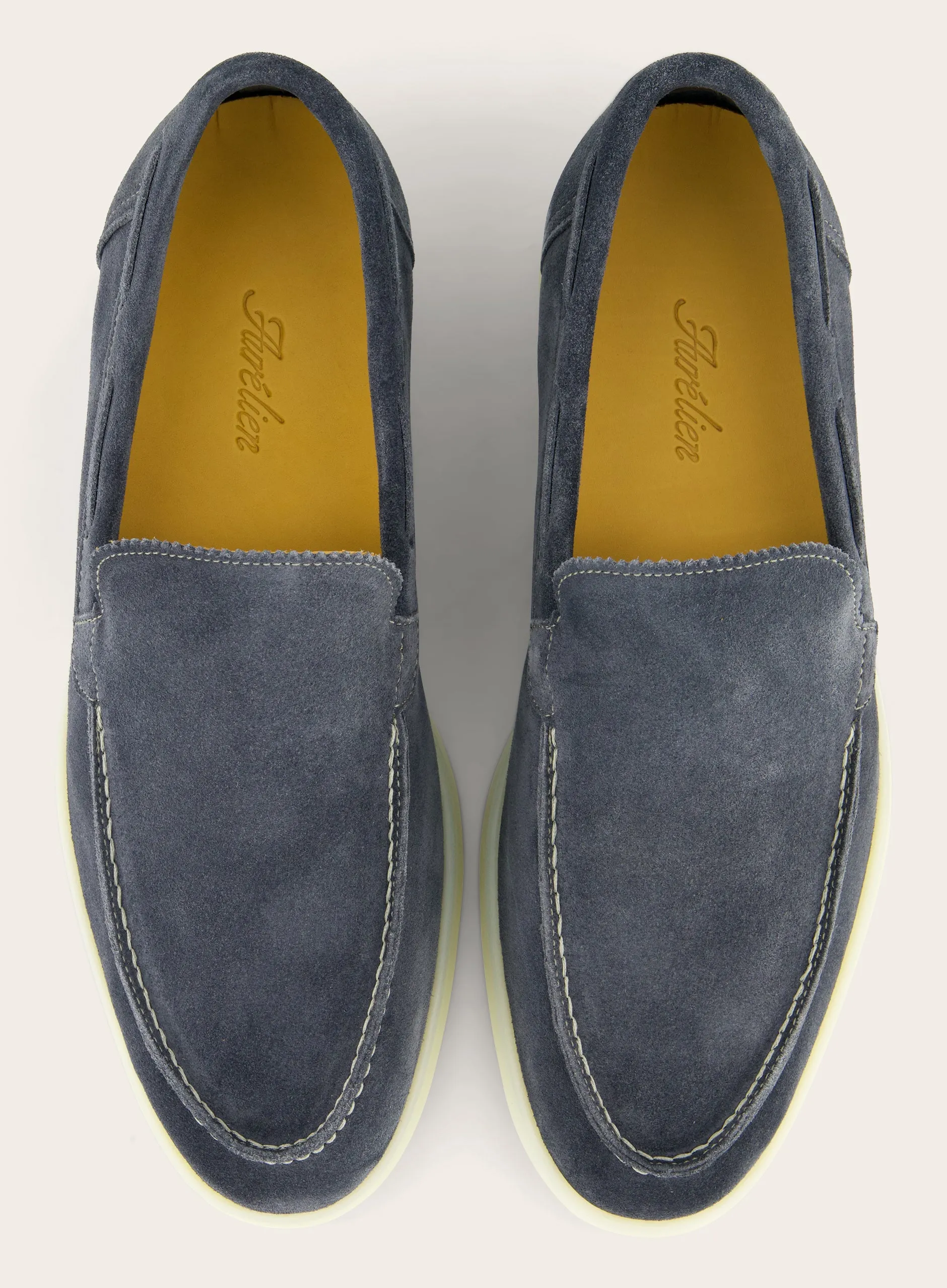 Loafers van suède