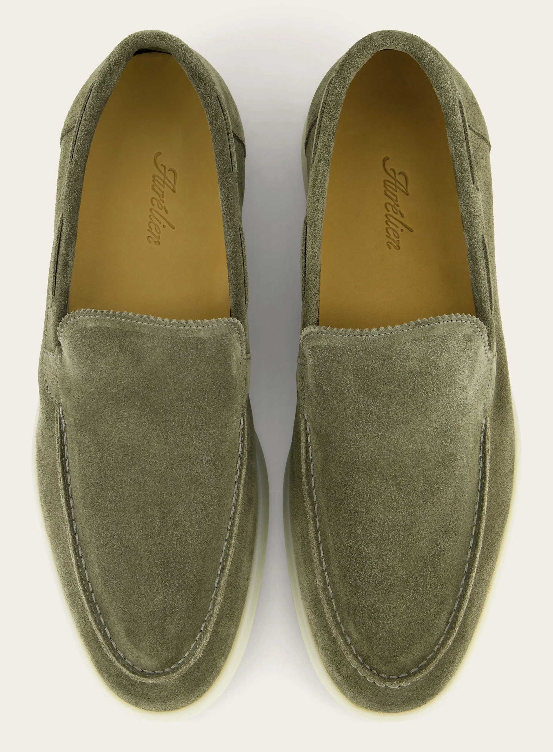 Loafers van suède