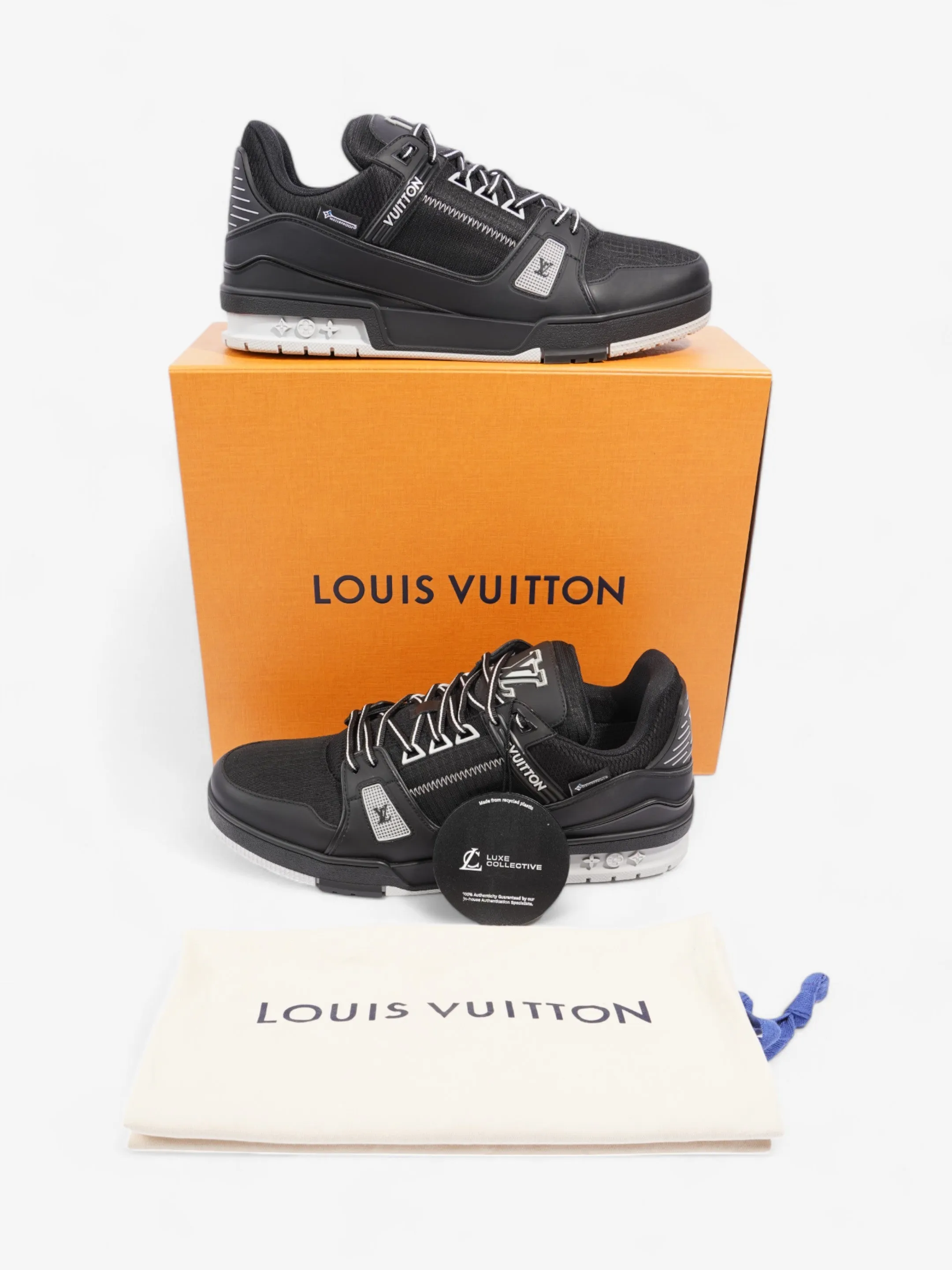 Louis Vuitton LV Trainer Sneakers Black / Grey Mesh EU 43 UK 9