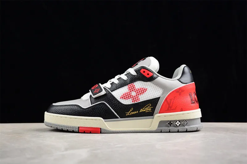 Louis Vuitton Trainer Low 'White Black Red White Mesh'
