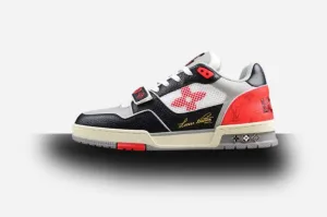 Louis Vuitton Trainer Low 'White Black Red White Mesh'