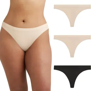 Maidenform Women's Barely There Thong 3 Pack