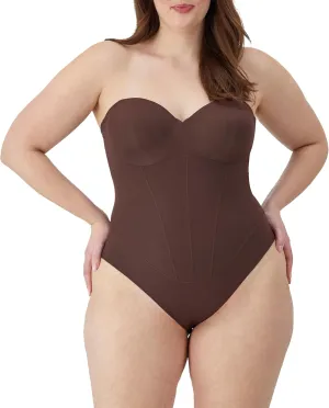Maidenform Womens Tummy Shaping Thong Bodysuit, Multiway Thong Shaper, Firm Control