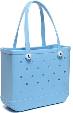 Medium Rubber Beach Bag for Men & Women, Large Capacity Travel Tote Bag for the Beach Boat Pool