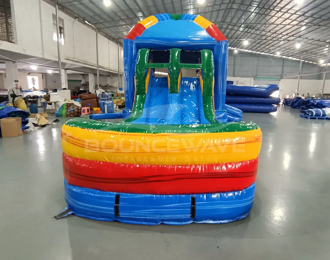 Mega Dome Dual Lane Bounce House with Slide (Wet/Dry)