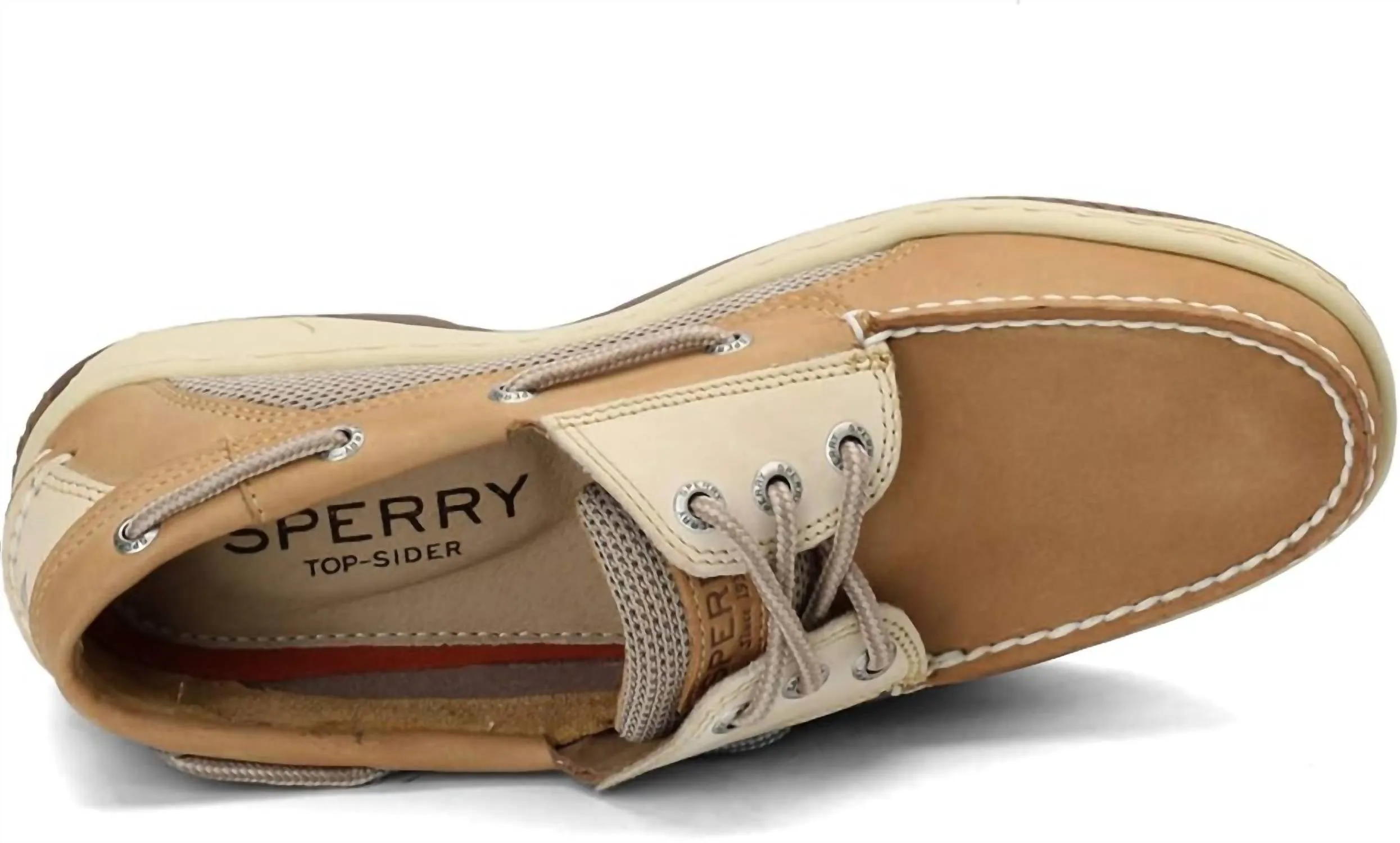 Men's Billfish 3-Eye Boat Shoe In Tan/beige