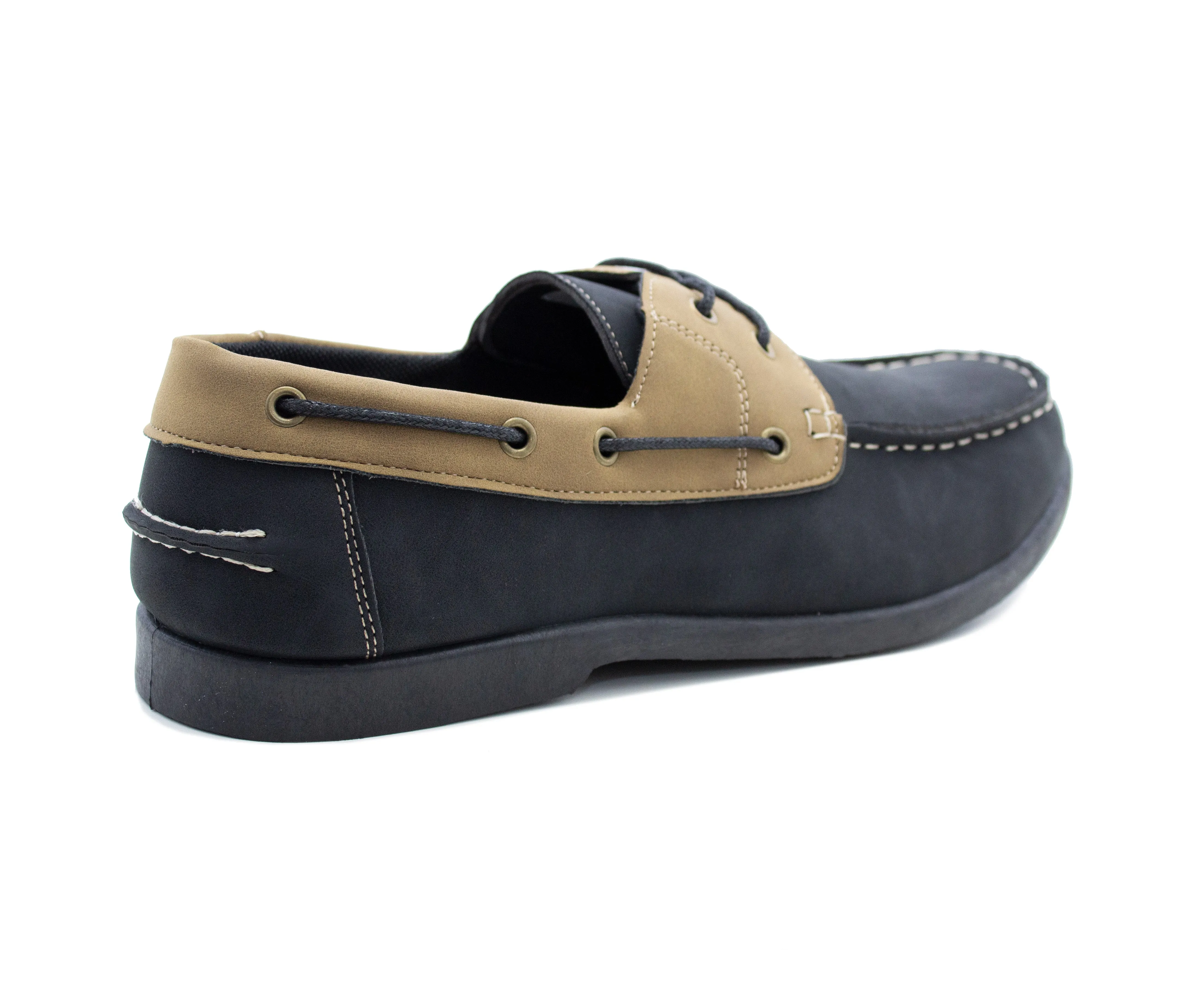 Mens Boat Shoes Lace Up Flat Deck Shoe Two Tone Casual Smart Gents Sailing Loafers
